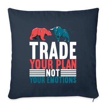 Aktien Aktionär Investor - Sofakissenbezug 45 x 45 cm - Navy - Vorne