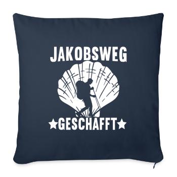 Jakobsweg Pilgern - Sofakissenbezug 45 x 45 cm - Navy - Vorne