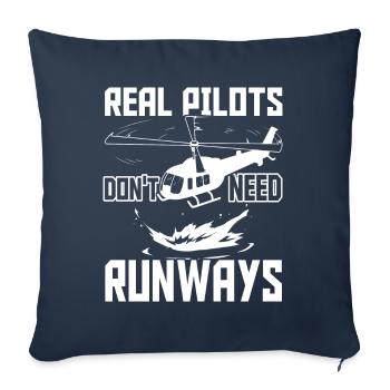 Helicopter Pilot - Sofa pillowcase 17,3'' x 17,3'' (45 x 45 cm) - navy - Front