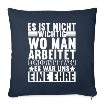 Abschiedsgeschenk Jobwechsel Kollege - Sofakissenbezug 45 x 45 cm - Navy - Vorne