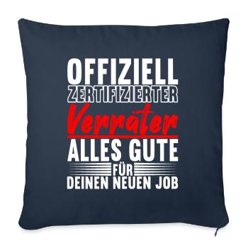 Abschiedsgeschenk Jobwechsel Kollege - Sofakissenbezug 45 x 45 cm - Navy - Vorne