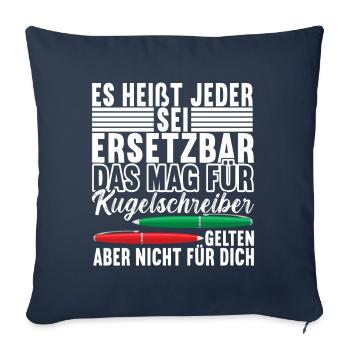 Abschiedsgeschenk Jobwechsel Kollege - Sofakissenbezug 45 x 45 cm - Navy - Vorne