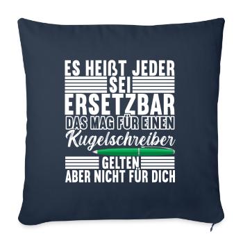 Abschiedsgeschenk Jobwechsel Kollege - Sofakissenbezug 45 x 45 cm - Navy - Vorne