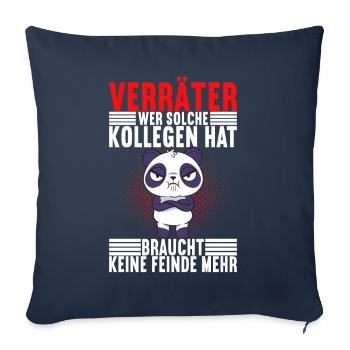 Abschiedsgeschenk Jobwechsel Kollege - Sofakissenbezug 45 x 45 cm - Navy - Vorne