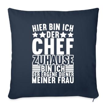 Abteilungsleiter Chef - Sofakissenbezug 45 x 45 cm - Navy - Vorne