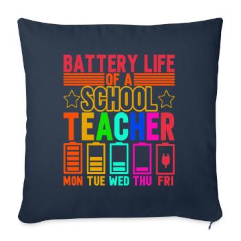 Teacher Teacher - Sofa pillowcase 17,3'' x 17,3'' (45 x 45 cm) - navy - Front