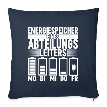 Abteilungsleiter Chef - Sofakissenbezug 45 x 45 cm - Navy - Vorne