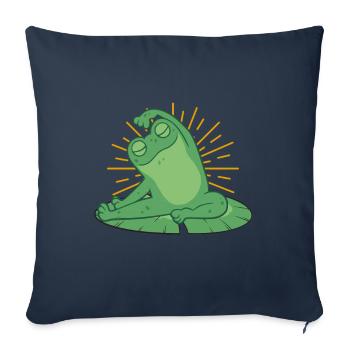 Frog Yoga - Sofa pillowcase 17,3'' x 17,3'' (45 x 45 cm) - navy - Front