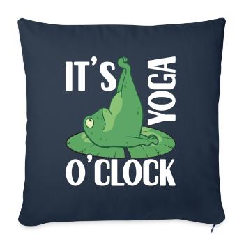 Frog Yoga - Sofa pillowcase 17,3'' x 17,3'' (45 x 45 cm) - navy - Front