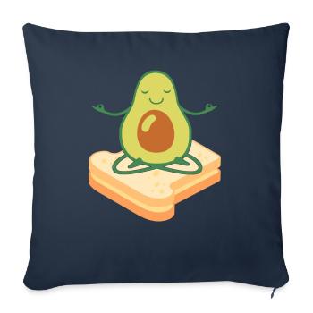 Avocado Toast - Sofa pillowcase 17,3'' x 17,3'' (45 x 45 cm) - navy - Front