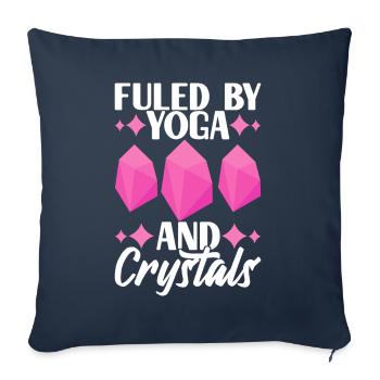 Yoga Yogi Relax - Housse de coussin décorative 45 x 45 cm - bleu marine - Devant