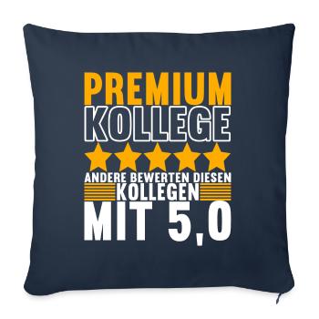 Abschiedsgeschenk Jobwechsel Kollege - Sofakissenbezug 45 x 45 cm - Navy - Vorne