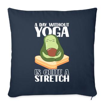 Avocado Toast - Sofa pillowcase 17,3'' x 17,3'' (45 x 45 cm) - navy - Front