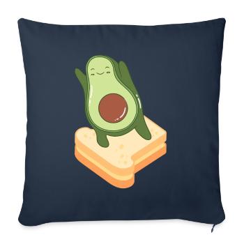 Avocado Toast - Sofa pillowcase 17,3'' x 17,3'' (45 x 45 cm) - navy - Front