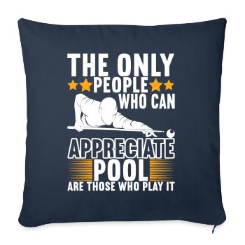 Pool Billiards - Sofa pillowcase 17,3'' x 17,3'' (45 x 45 cm) - navy - Front