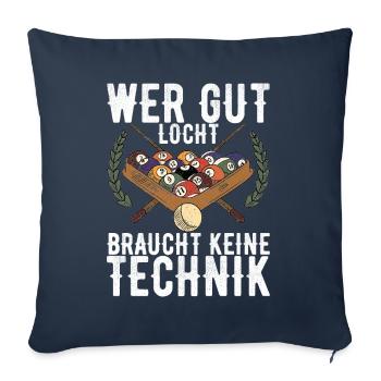 Pool Billard - Sofakissenbezug 45 x 45 cm - Navy - Vorne