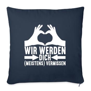 Abschiedsgeschenk Jobwechsel Kollege - Sofakissenbezug 45 x 45 cm - Navy - Vorne