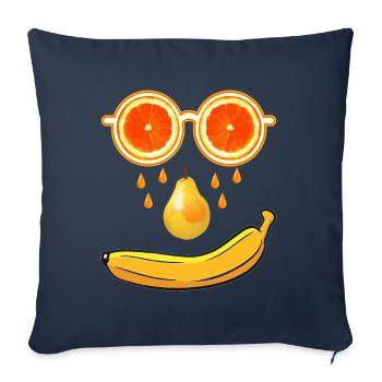 Summer Fruits - Sofa pillowcase 17,3'' x 17,3'' (45 x 45 cm) - navy - Front