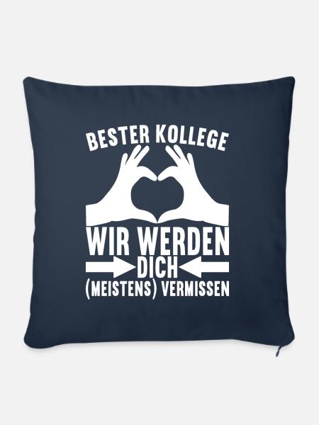 Abschiedsgeschenk Jobwechsel Kollege - Sofakissenbezug 45 x 45 cm - Navy