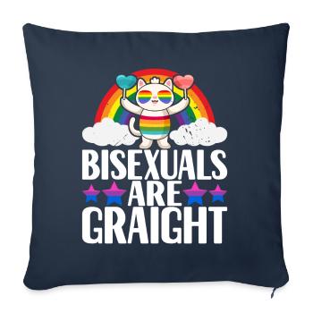 Fierté gaie LGBTQ - Housse de coussin décorative 45 x 45 cm - bleu marine - Devant