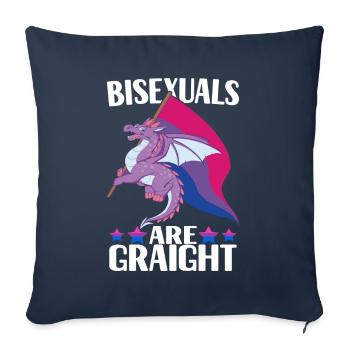 Bisexuels LGBTQ - Housse de coussin décorative 45 x 45 cm - bleu marine - Devant
