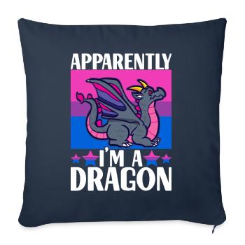 Bisexuels LGBTQ - Housse de coussin décorative 45 x 45 cm - bleu marine - Devant