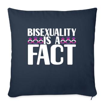 Bisexuels LGBTQ - Housse de coussin décorative 45 x 45 cm - bleu marine - Devant