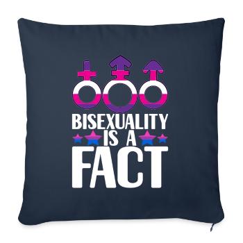 Bisexuels LGBTQ - Housse de coussin décorative 45 x 45 cm - bleu marine - Devant