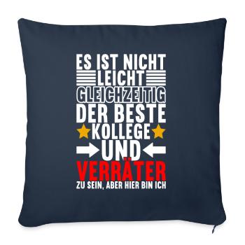 Abschiedsgeschenk Jobwechsel Kollege - Sofakissenbezug 45 x 45 cm - Navy - Vorne
