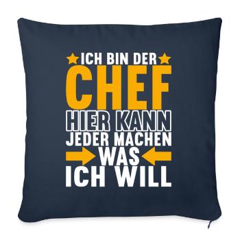 Abteilungsleiter Chef - Sofakissenbezug 45 x 45 cm - Navy - Vorne