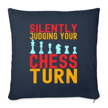 Chess Chess Players - Sofa pillowcase 17,3'' x 17,3'' (45 x 45 cm) - navy - Front