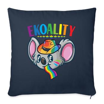 Fierté gaie LGBTQ - Housse de coussin décorative 45 x 45 cm - bleu marine - Devant