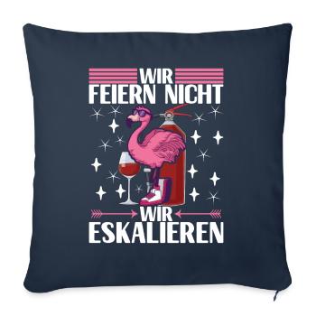 Saufen Party Alkohol Wein - Sofakissenbezug 45 x 45 cm - Navy - Vorne