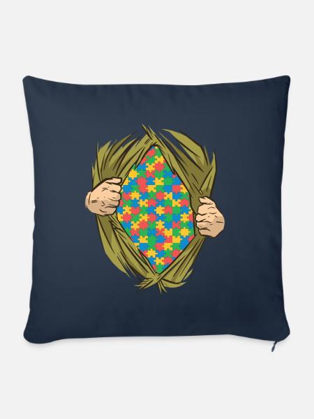 Autist Autismus Autistisch - Sofakissenbezug 45 x 45 cm - Navy