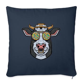 Autisme autistique Autiste - Housse de coussin décorative 45 x 45 cm - bleu marine - Devant