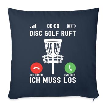 Disc Golf Disc Golfer - Sofakissenbezug 45 x 45 cm - Navy - Vorne