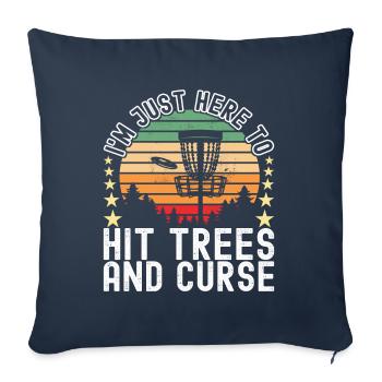 Disc Golf Disc Golfer - Sofakissenbezug 45 x 45 cm - Navy - Vorne
