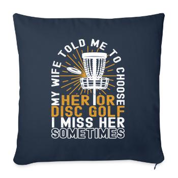 Disc Golf Disc Golfer - Sofakissenbezug 45 x 45 cm - Navy - Vorne