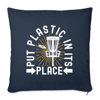 Disc Golf Disc Golfer - Sofakissenbezug 45 x 45 cm - Navy - Vorne