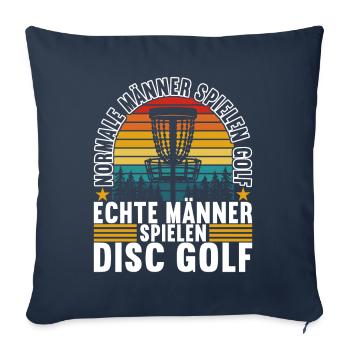 Disc Golf Disc Golfer - Sofakissenbezug 45 x 45 cm - Navy - Vorne