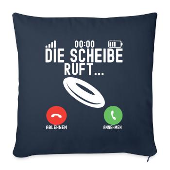 Disc Golf Disc Golfer - Sofakissenbezug 45 x 45 cm - Navy - Vorne