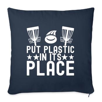 Disc Golf Disc Golfer - Sofakissenbezug 45 x 45 cm - Navy - Vorne
