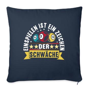 Pool Billard Billardspieler Pooltisch - Sofakissenbezug 45 x 45 cm - Navy - Vorne