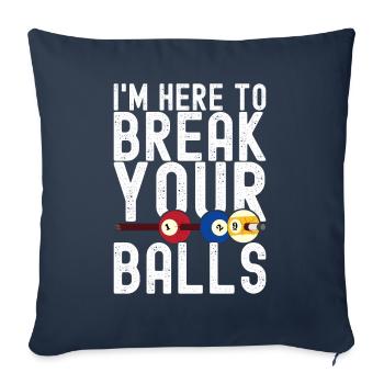 Billard Billard Billard Table de billard - Housse de coussin décorative 45 x 45 cm - bleu marine - Devant
