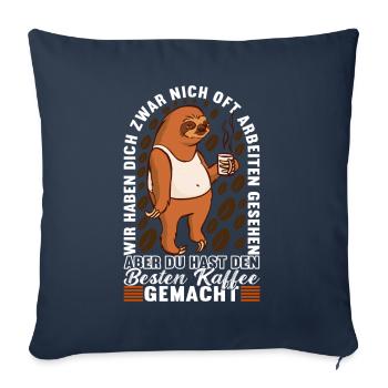 Abschiedsgeschenk Jobwechsel Kollegen - Sofakissenbezug 45 x 45 cm - Navy - Vorne