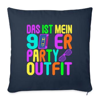 Fête des années 90 années 90 - Housse de coussin décorative 45 x 45 cm - bleu marine - Devant