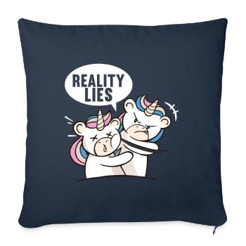 Unicorn Funny Sayings Sarcasm - Sofa pillowcase 17,3'' x 17,3'' (45 x 45 cm) - navy - Front