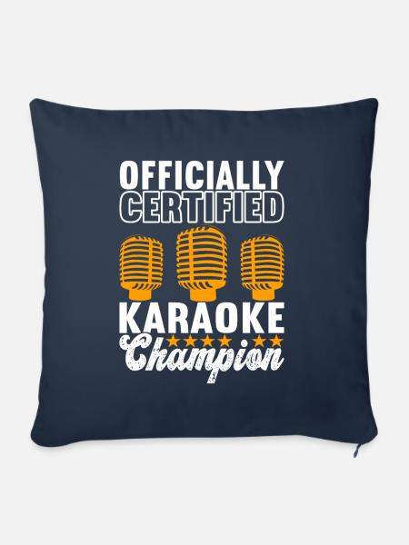 Karaoke Karaokeabend - Sofakissenbezug 45 x 45 cm - Navy