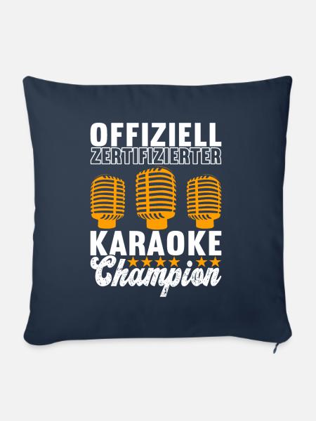 Karaoke Karaokeabend - Sofakissenbezug 45 x 45 cm - Navy
