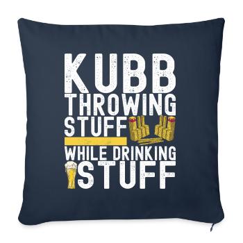 Kubb Viking Chess - Sofa pillowcase 17,3'' x 17,3'' (45 x 45 cm) - navy - Front